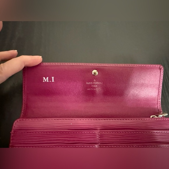 LOUIS VUITTON Portefeuille Sarah Long Wallet M60317 Epi Fuchsia Pink LV - Picture 4 of 13
